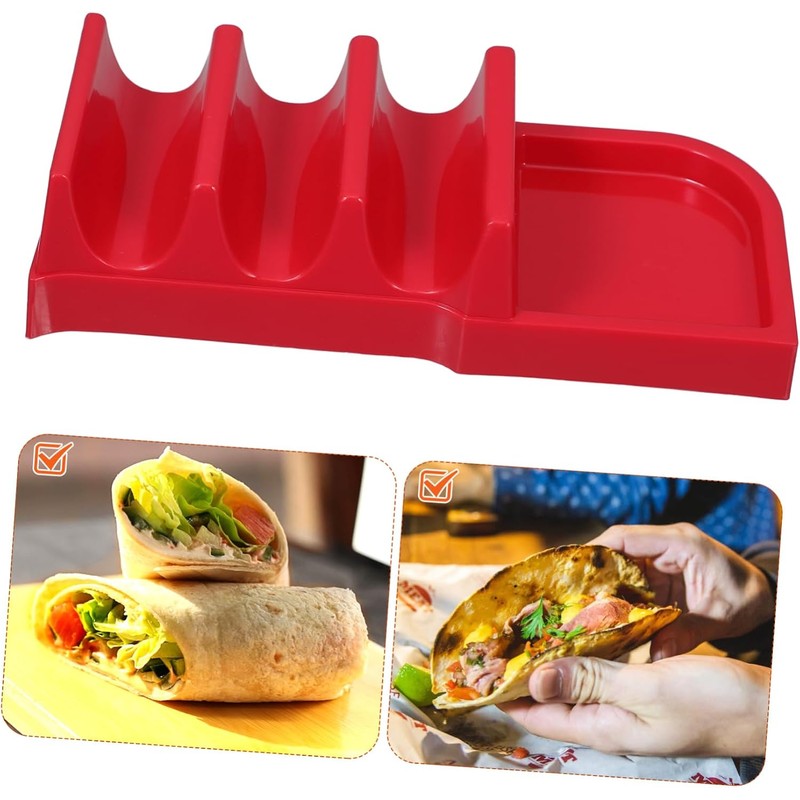 Plato Porta Tacos y Tortillas Bandeja Para Servir Diseño Ondulado