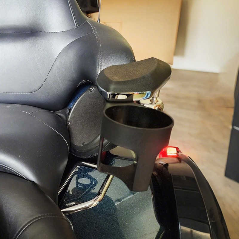 Adjustable Passenger Armrests with Cup Holder for Motorcycle Accessory Compatible