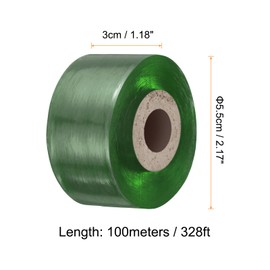 HARFINGTON 2pcs Fruit Tree Grafting Tape 3CM x 100M PVC Stretchable Garden Grafting Tool Plants Nursery Repair Tapes Self Adhesive Floristry Film for Floral Tree and Poly Budding Tape, Green