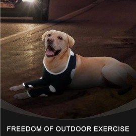 Doglemi XS- 17-19 Dog Suitical Recovery Double Sleeves Dog Apparel, Pet Prevent Licking