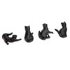 SUMNACON Set of 4 Cat Shape Door Knobs Iron Wardrobe