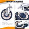 FLKQC 4Pack Blue Shopping Cart Replacement Casters, 5" Casters with