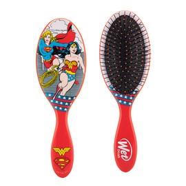 WetBrush Original Detangler, Ultra Soft Intelliflex Bristles, Justice League Supergirl and Wonderwoman, DC Comics Range, For All Hair Types