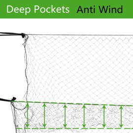 Mist Net Deep Pockets Nylon 110/2D 15mm Mesh Size Bird Netting,Invisible Net,Anti Wind System,Airport Bird Prevention (10x20 ft)