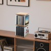 Rainmae CD Holder Desk Rack Organizer, Wooden CD Holder Stand,