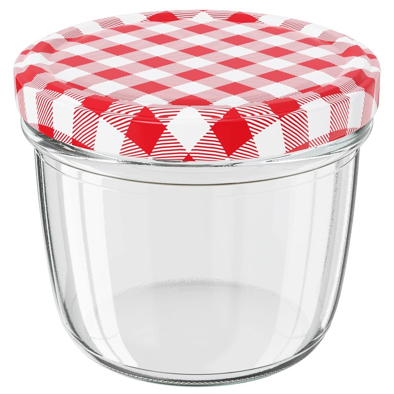 Wellgro® Preserving Jars with Screw-On Twist Off 82 Checked Lids