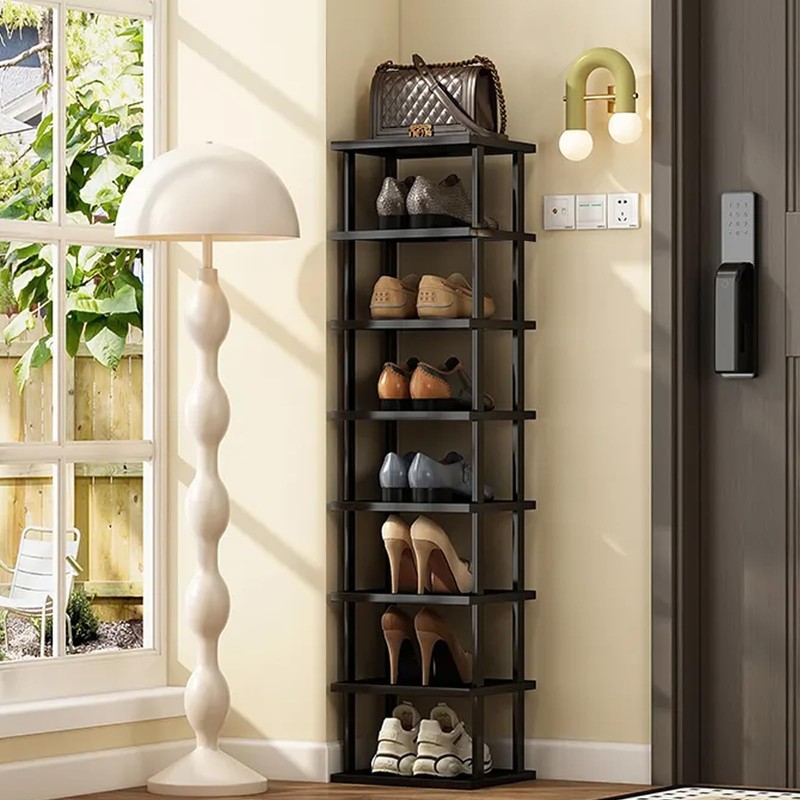 Vertical Shoe Rack - Tall Narrow Shoe Rack Organizer for