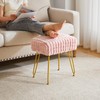 IBUYKE Rectangular Footrest Stool Ottoman, Makeup Vanity Stool Side Table,