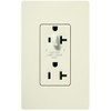 Lutron SCR-20-HDTR-BI Satin Colors 20-Amp Half Dimmable Tamper Resistant Receptacle,