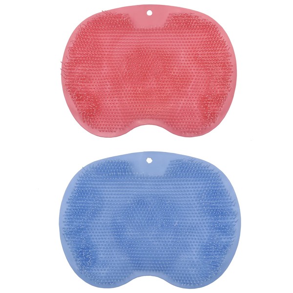 CIMERAC Shower Foot Massager Scrubber, Foot Cleaner Massage Mat with Non-Slip Suction Cups - Improves Foot Circulation & Reduces Foot Pain, Soothes Tired Achy Feet and Scrubs Feet Clean 2 PCS