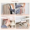 PAVSTINE Hanging Wardrobe Organiser with Compression, Space Saving, Pink