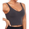 Oalka Sports Bra Womens Longline Padded Crop Tank Yoga Bras