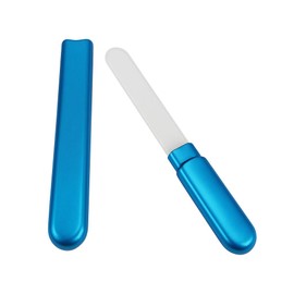 Blue Premium Glass Nail File, Crystal Diamond Salon Best Beauty Nail Buffer Nail Care Tools and Accessories for Natural and Acrylic Nails Christmas Gift for Woman and Man