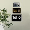 Classic Framed Trash Chute Sign (Black) - Small