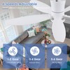 Surtime 48" Ceiling Fans with Lights-Low Profile Ceiling Fan with