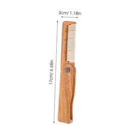 TOVINANNA Wood Comb Natural Sandalwood Folding Hair Styler Scalp Massage for Comfort