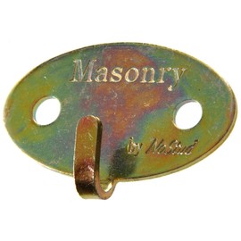 Hillman 121051 Masonry No Stud 300lbs Picture Hanger 1 Set, Yellow Dichromate