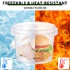 Mifoci 50 Pcs Food Clear Bucket Plastic Gallon Bucket Round