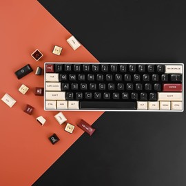 Guffercty kred GTSP 150-Keys ASA Profile Retro Keycaps Double Shot PBT Keycap 75 Percent ISO/ANSI Layout for 108 104 87 82 68 61 MX switches Mechanical Keyboard(Rome)