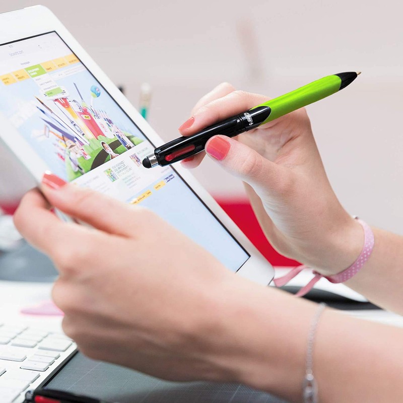 6 x BIC 4-Colour Retractable Ballpoint Pens with Ergonomic Grip