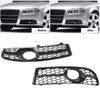1 Pair Front Fog Lamp Grille Bezel 8E0807681F Glossy Black