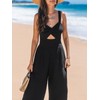 CUPSHE Women's Jumpsuit V Neck Sleeveless Cutout Front Twist Wide