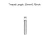 sourcing map Fully Threaded Rod M4 x 20mm 0.7mm Thread