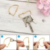 [PATIKIL] Brass Key Ring Set of 2 GOLD Brass Screw