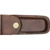 Pakistan SZCO 4-Inch Brown Leather Knife Sheath - Top Grain Leather Pouch with Belt Loop & Secure Snap Closure - Universal Fit for Folding Knives & Multi-Tools
