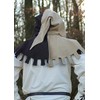 Battle-Merchant Medieval Gugel with Saddles, Beige/Brown Hat Hood Knight LARP