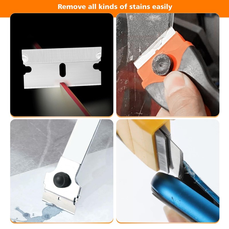 EHDIS Pack of 100 stainless steel replacement blades, razor blades,