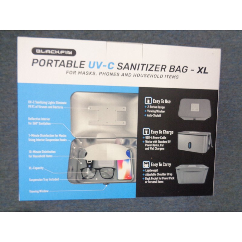 BlackFin Portable UV-C Sanitizer Bag - XL - Brand New