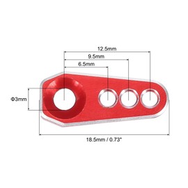 QUARKZMAN Aluminium Alloy 1/18 25t Steering Servo Arm Horn Red for DIY RC Car/Boat/Aeroplane Boat Accessories Pack of 2