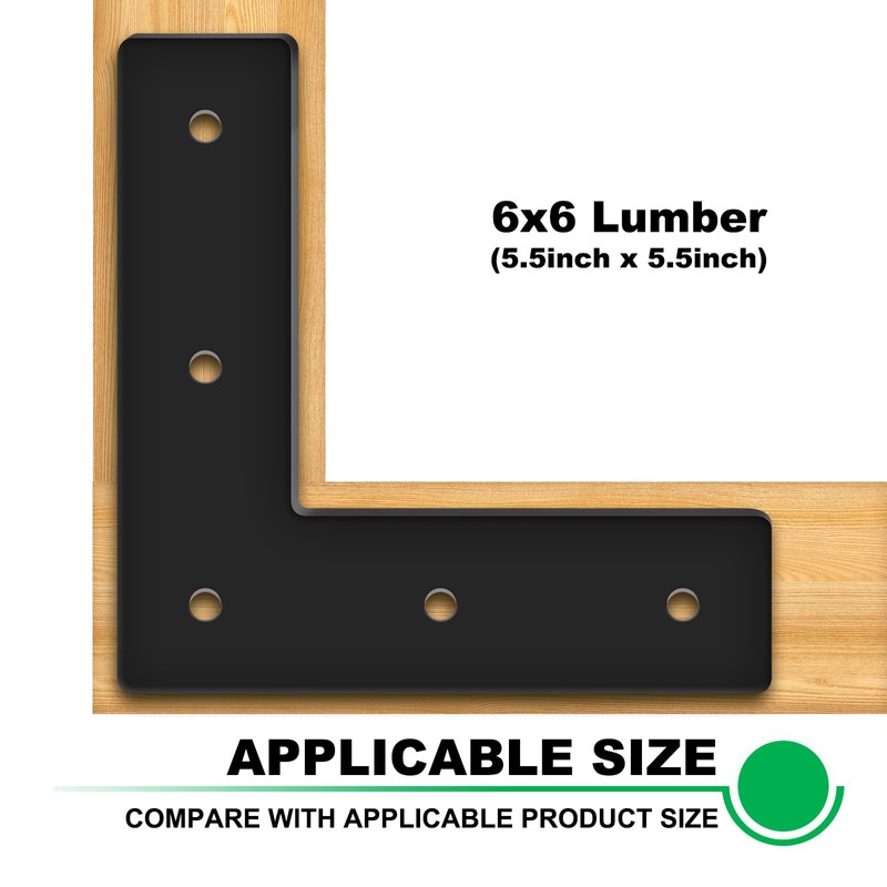 Andorm 4 Pack 6" L Mending Plate Heavy Duty 6