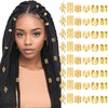Tyqour Pack of 48 Gold Dreadlocks Jewellery, Gold Braids Jewellery,
