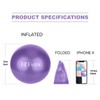 Fit Even Exercise Ball Purple, 9 Inch Soft PVC -