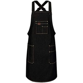 Red Kap mens Shop work utility aprons, Prewashed Black, 28W x 36L US
