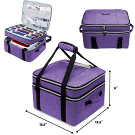 MYBAGZING Double-Layer Carrying Case for Cricut EasyPress 2 12x10 and 9"x9" Cricut Heat Press Machine, Htvront Heat Press, Cricut Heat Press 3 Bag for Cricut Accessories,Heat Press Mat