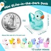 CAABISO 120 Pcs Mini Luminous Resin Ducks Bulk to Hide,