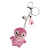 Rigral Key Holder, Penguin, Bag Charm, Key Ring, Glitter, Pink