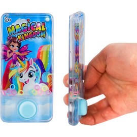 D.A.Y. Republic Unicorn Themed Water Handheld Ring Toss Game, Arcade Retro Fun, Fidget Toy, Great for ADHD, Autism, Kids Gifts, Hand Held Toys, Party Favours, Assorted Styles 1 Pack (Unicorn)