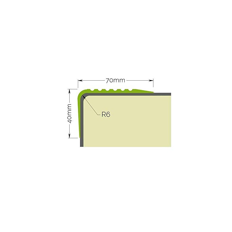 Proper Tools Stair Anti Slip Nosing Rubber Angle Step Edge