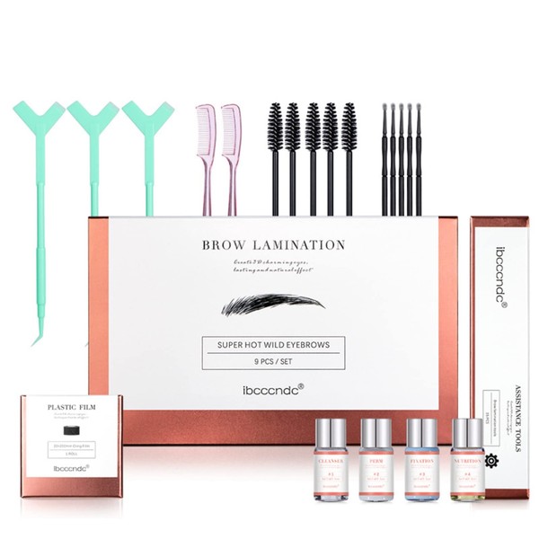 Professional At-home Brow Lamination Kit with Conditioner and Applicator,DIY Eyebrow Perm Kit,Long Lasting, Get Fuller, Feathery, Nourishing, Defined Brows, Gentle to Skin