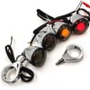 HTTMT MT224-013-CD+SM Chrome Motorcycle Turn Signals Light Kit Compatible with