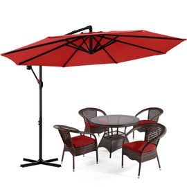 ABCCANOPY Cantilever Patio Umbrellas 10FT logo red