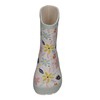 KOEL Barefoot Wellie Bare Wellington Boots, Multi White Flowers, Size: