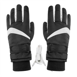 OhMill USB Heated Winter Cycling Gloves, Waterproof, Black, Men & Women, Adults, Outdoor Enthusiasts