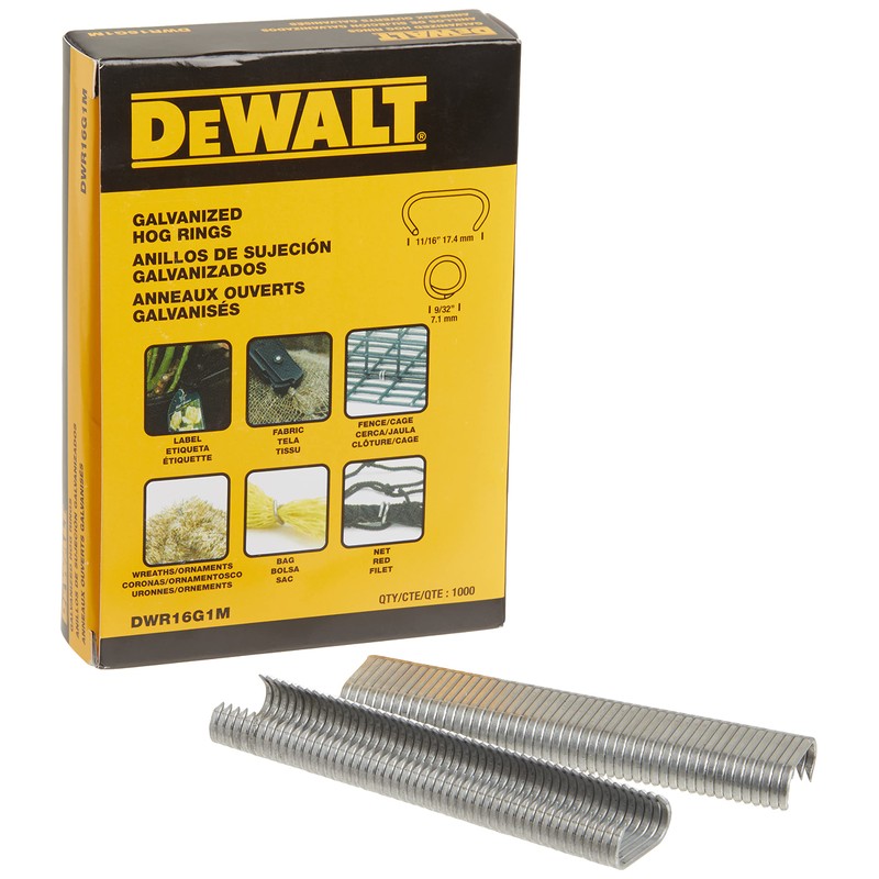 DEWALT Hog Ring Pliers Kit, Includes Pliers and 1000 Ring