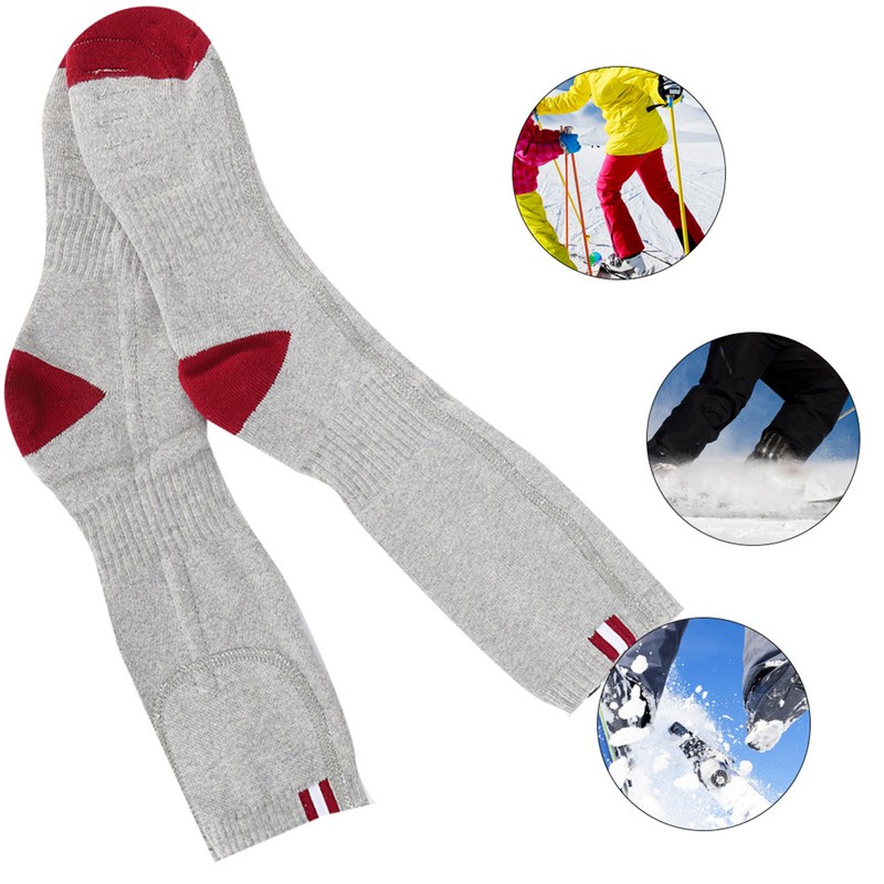 Heating Electric Rechargeable Adjustbale Temperature Winter Heated Thermal SockEU Plug