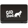 Bluegrass Decals GSD Dad German Shepherd Dog Breed Decal Sticker